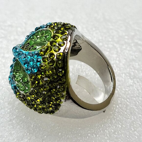 Aqua Green Rhinestone Ring SIZE 6.5 - Other sizes available - Picture 13 of 13